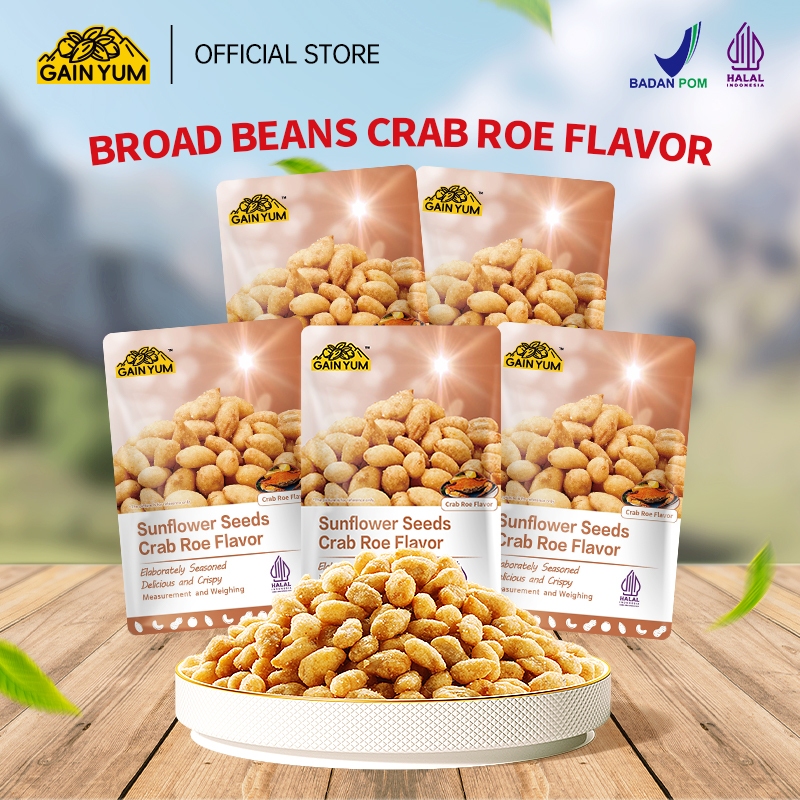 GAIN YUM Sunflower Seeds Crab Roe Flavor (Kacang Koro Rasa Telur Kepiting)