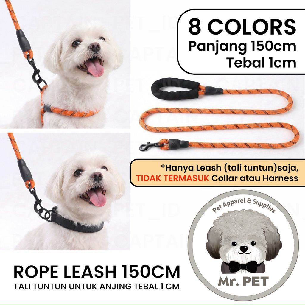DOG LEASH HEWAN PELIHARAAN TALI TUNTUN ANJING POODLE BICHON CORGI POMERANIAN HUSKY GOLDEN RETRIEVER 