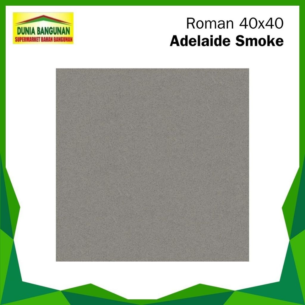 Keramik 40x40 Roman Adelaide Smoke Keramik Lantai Matt/Keset Keramik Dapur Teras Coklat