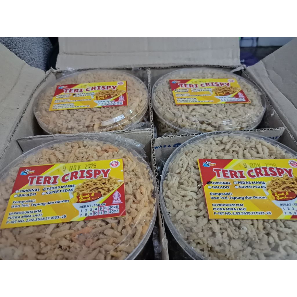 150g Teri Crispy Sinta Amelia - Tanpa MSG, Tinggi Kalsium, Camilan Sehat