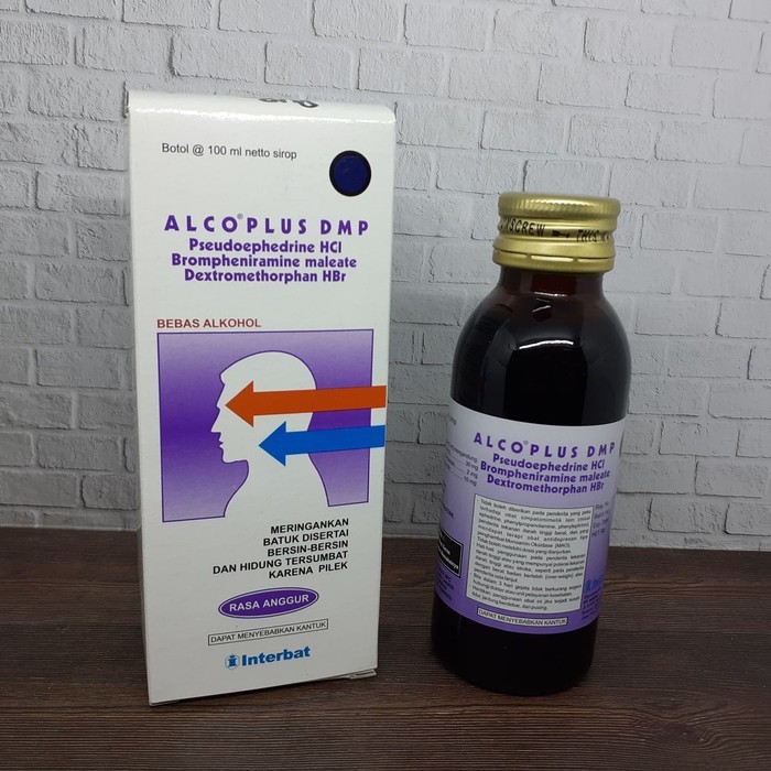 Alco Plus DMP Sirup 100 ml - Obat Batuk Pilek Bersin Hidung Tersumbat