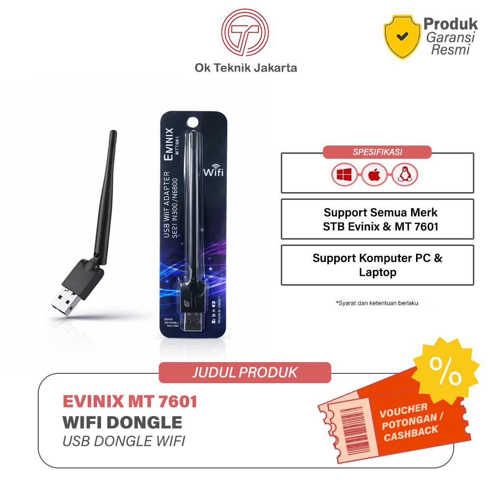 EVINIX - Usb Wifi Wireless Adapter 150 Mbps Usb Dongle Wifi EVINIX MTK7601