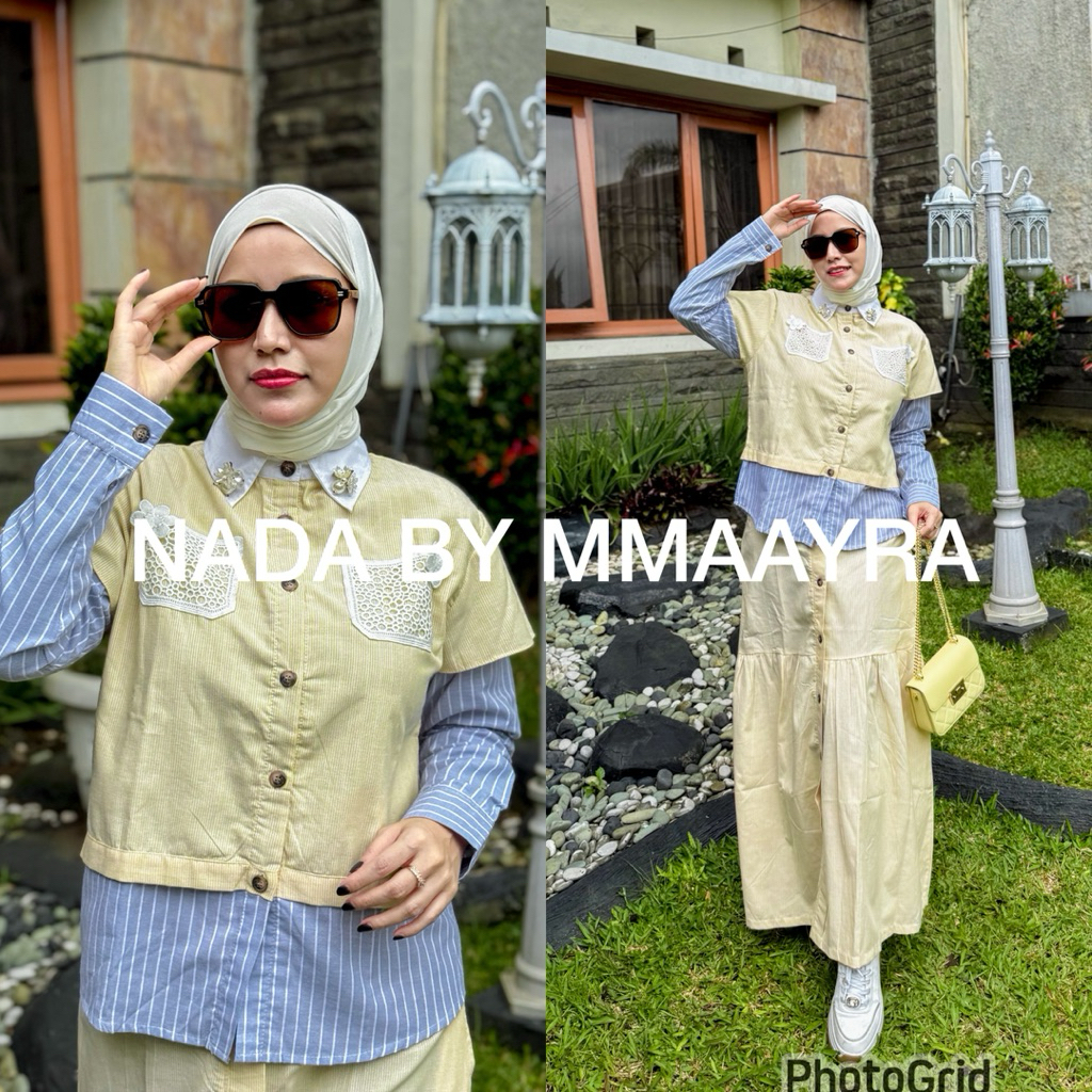 Mmaayra - NADA BY MMAAYRA - Baju setelan kemeja dan rok terbaru