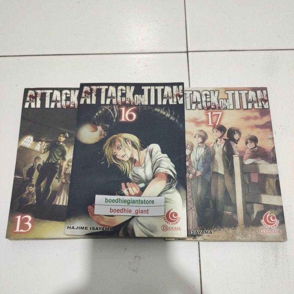 Komik Attack on Titan 13, 16, 17, 18 (1), TS