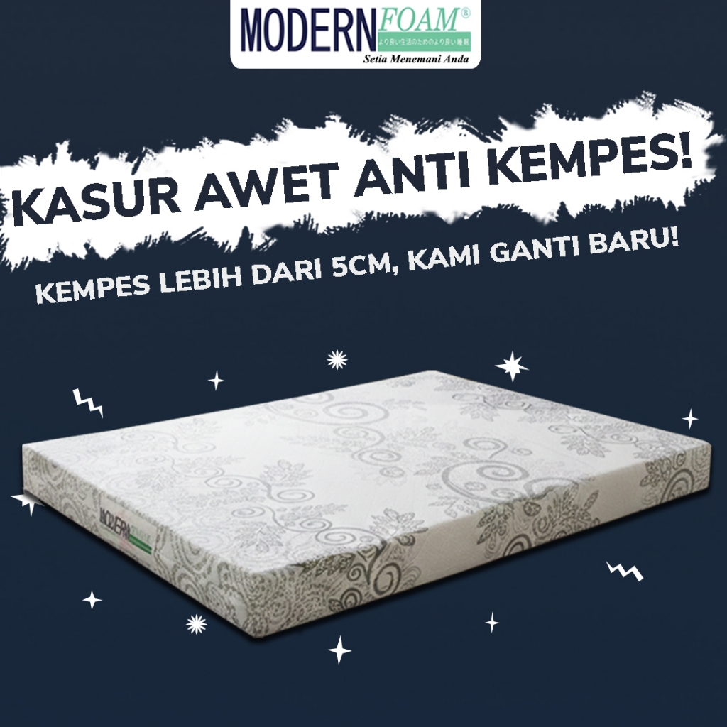 Kasur Busa MODERN FOAM Original - Matras Tempat Tidur Premium Kain Knitting Busa Anti Kempes