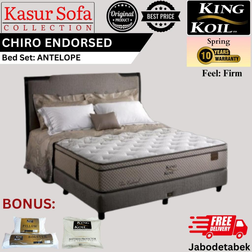 Full Set King Koil Chiro Endorsed Antelope Kasur/Matrass/Mattress/Springbed KingKoil (Firm)
