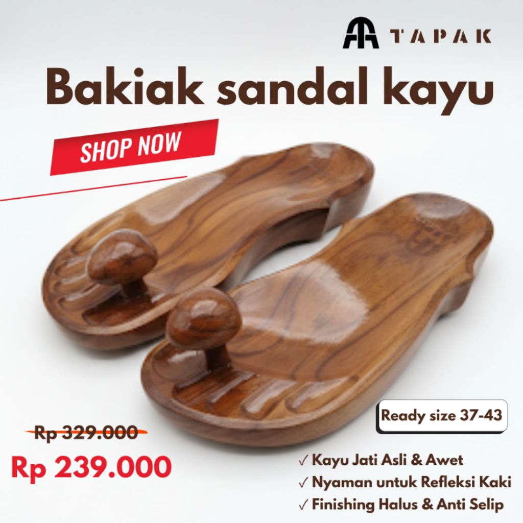 sandal bakiak modern sandal kayu modern tradisional wooden clogs sandal kesehatan