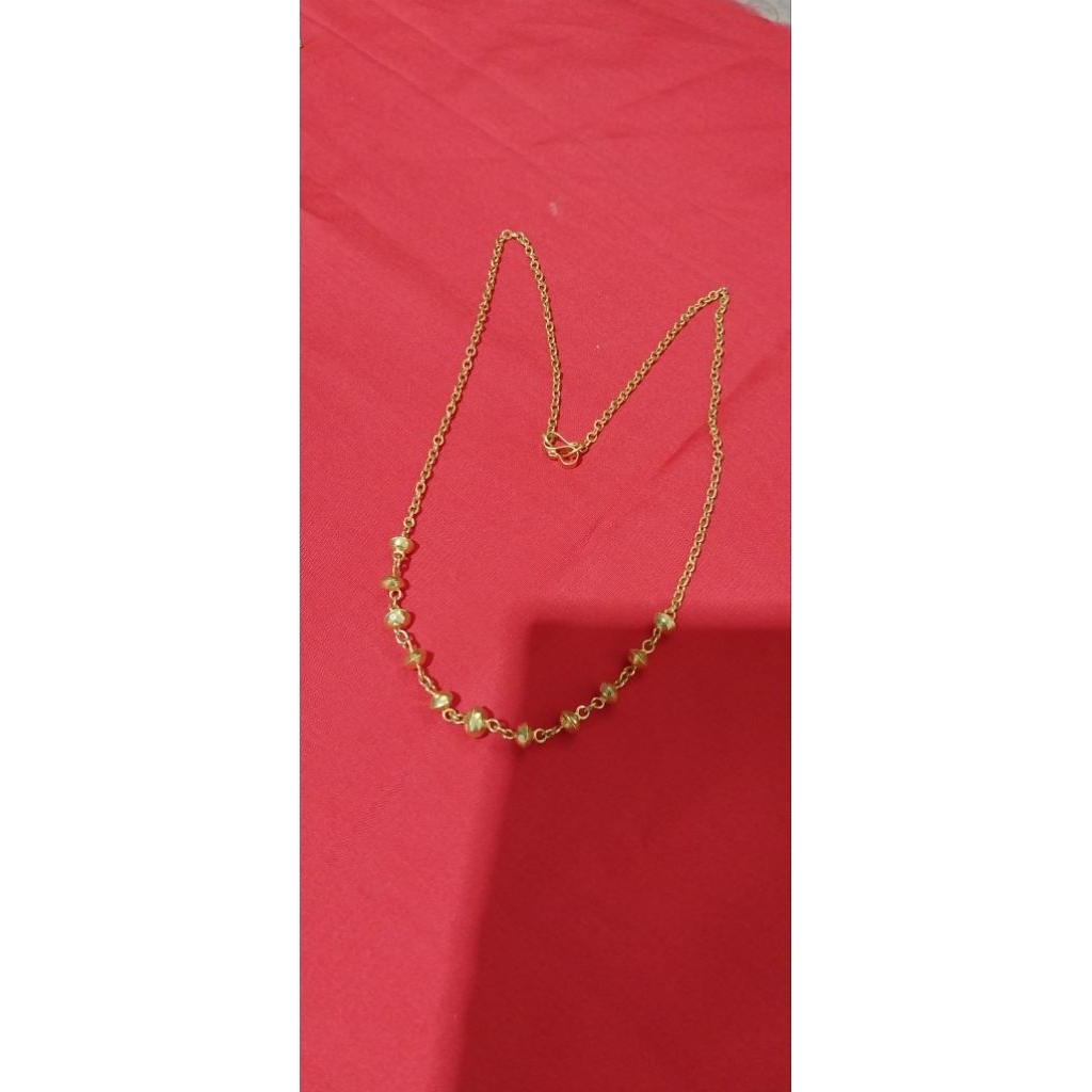 kalung boba - desain cantik simple - emas 24k - emas 99,99%. 10 gr - cocok investasi