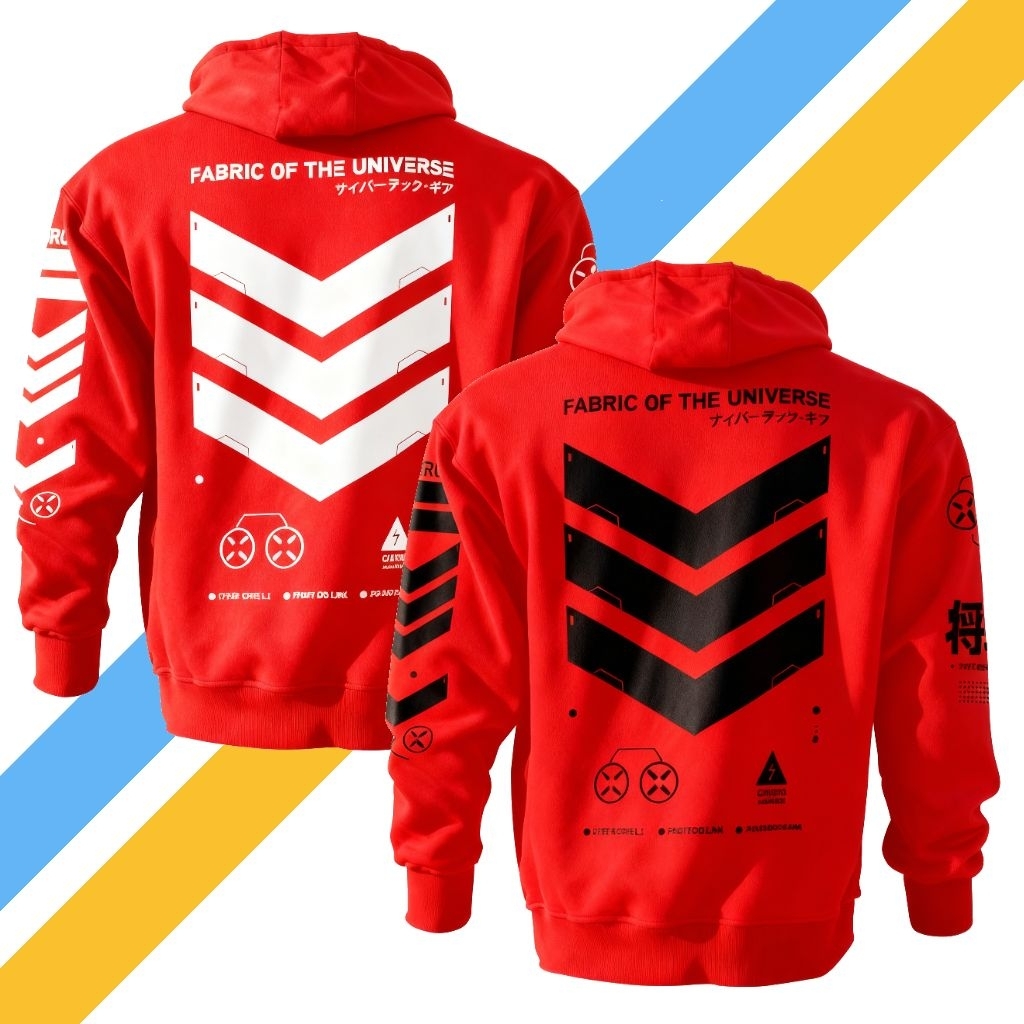 Techwear Pullover Hoodie V3-3 Red Version