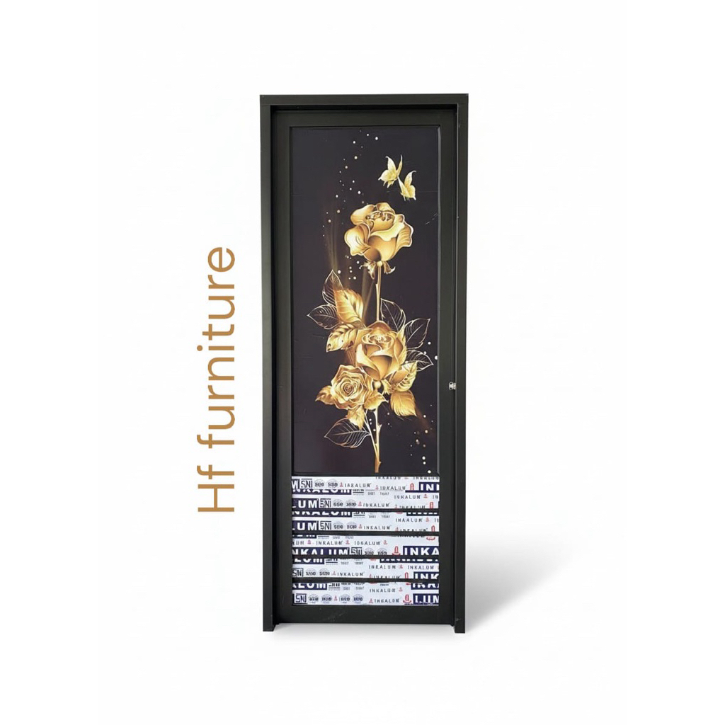 Pintu kamar mandi alumunium variasi gambar minimalis/modern