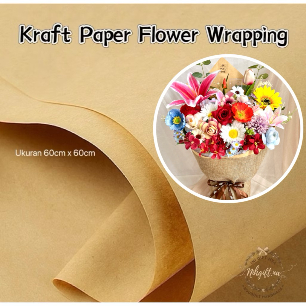 Kraft Paper Flower Wrapping || Wrapping Buket Thumbelina