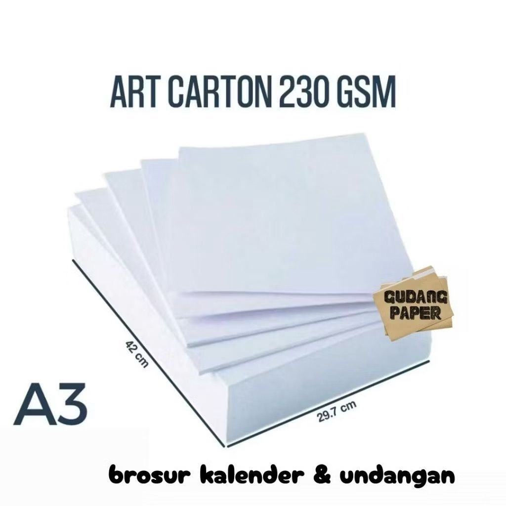 Art Carton 230 gsm A3 isi 30 Lembar / Kertas Art Carton 230 Gsm A3
