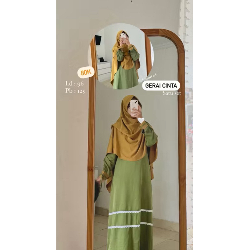 PRELOVED Abaya Gerai Cinta satu set