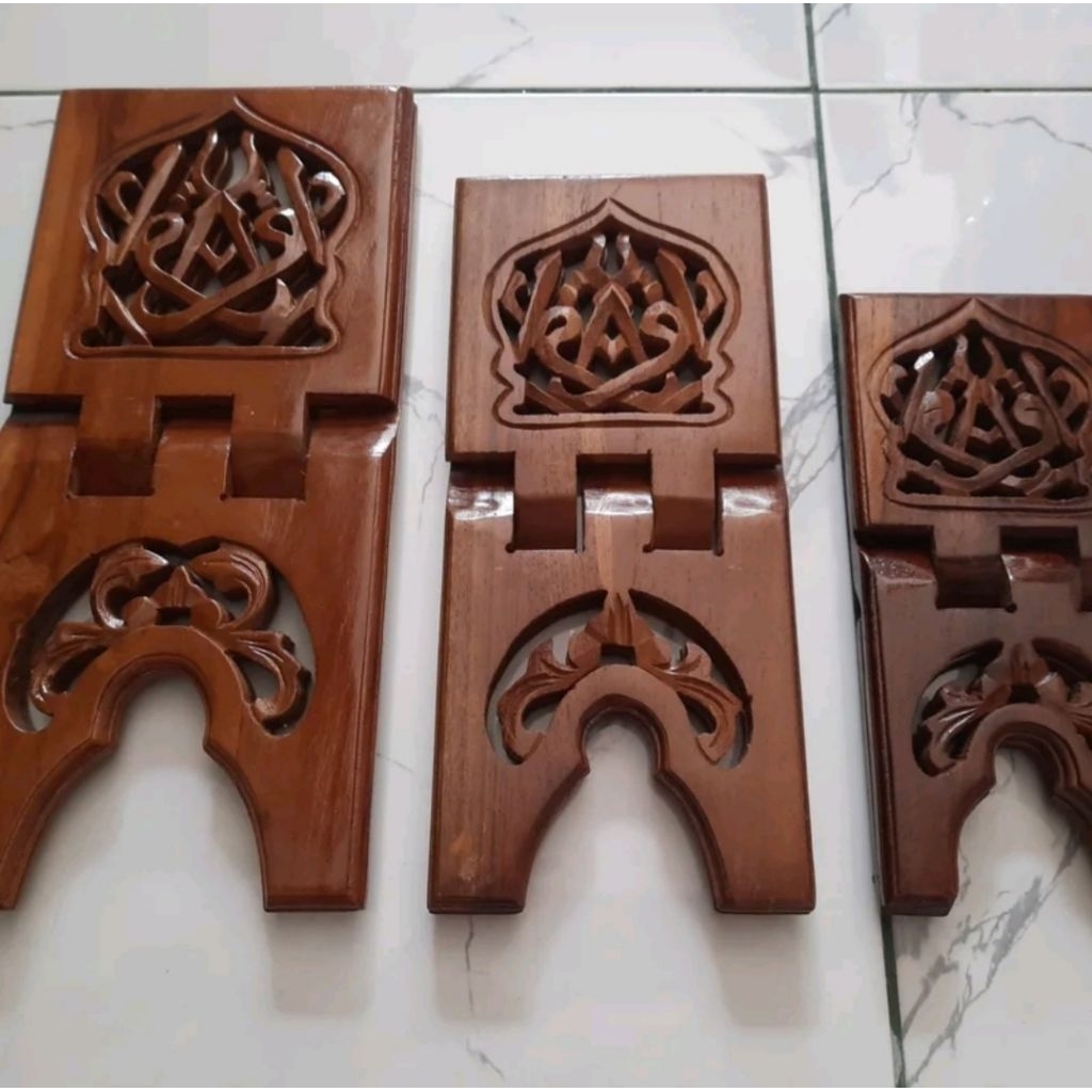 Rehal al quran model iqro Bahan Kayu Jati