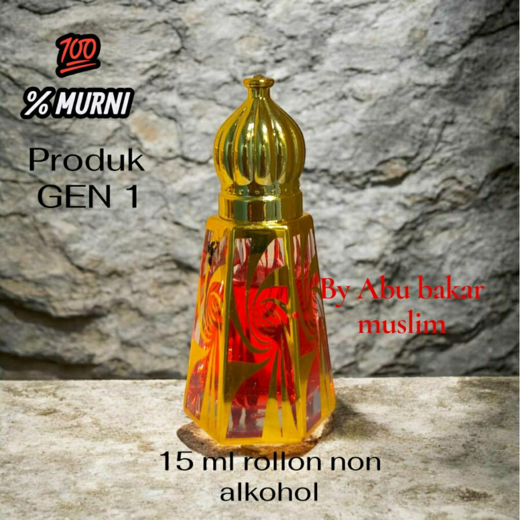 Minyak Wangi Kasturi Merah Gen 1 Super Asli Original 15 ml botol rollon