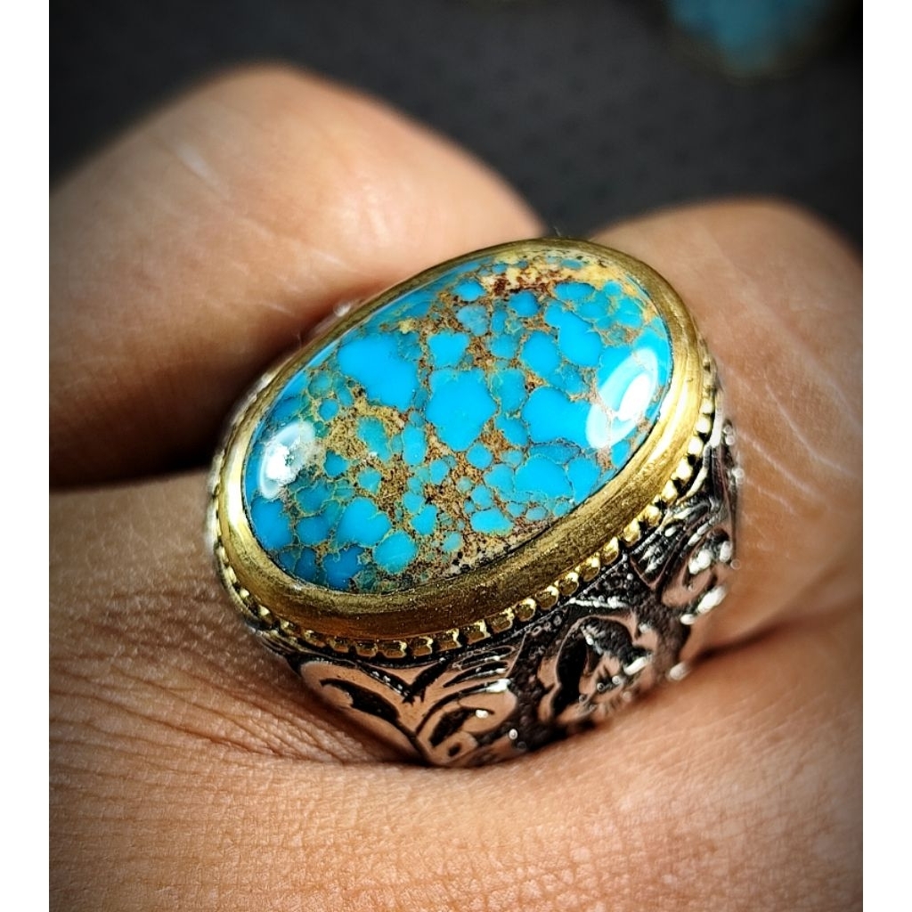 NATURAL BATU PIRUS PERSIA URAT EMAS