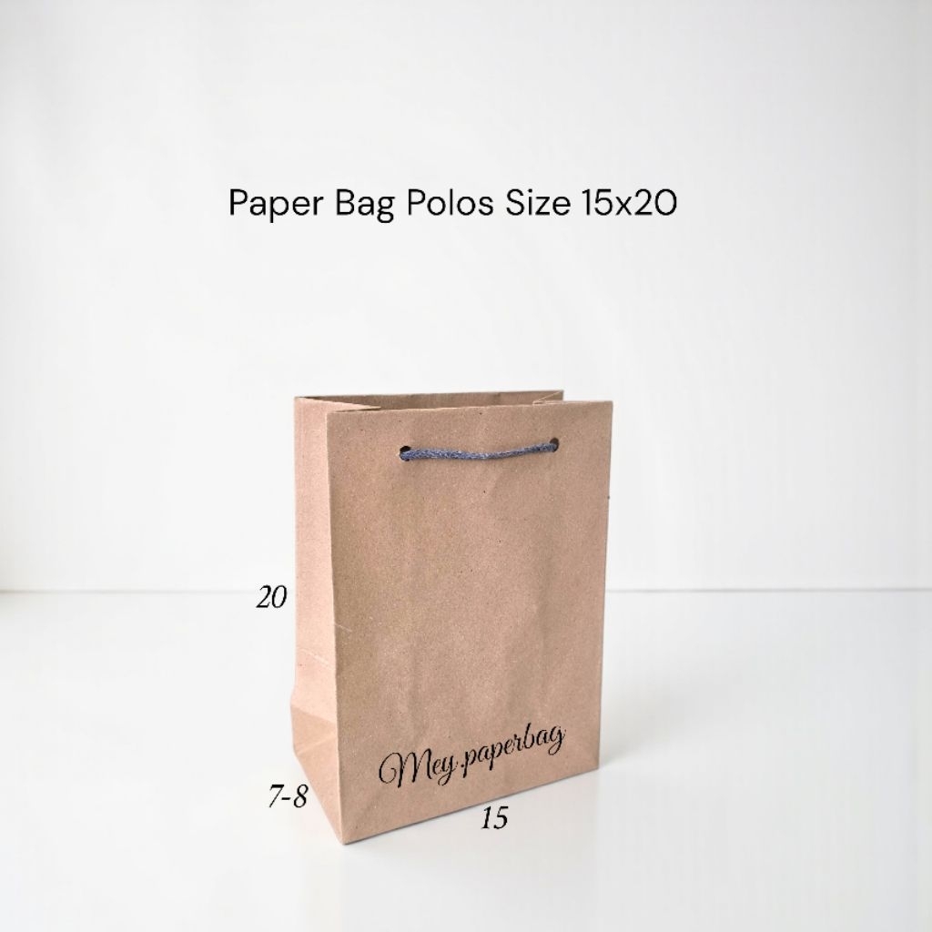 Paper Bag Polos Uk 15x20 Tebal