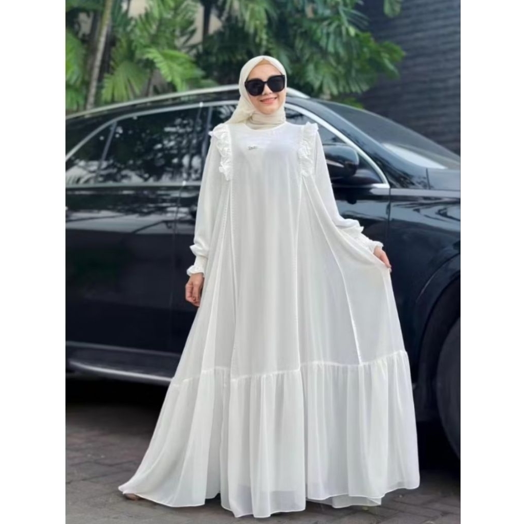 GAMIS PUTIH WANITA CERUTY  REMPEL SWAROSKI LD 120