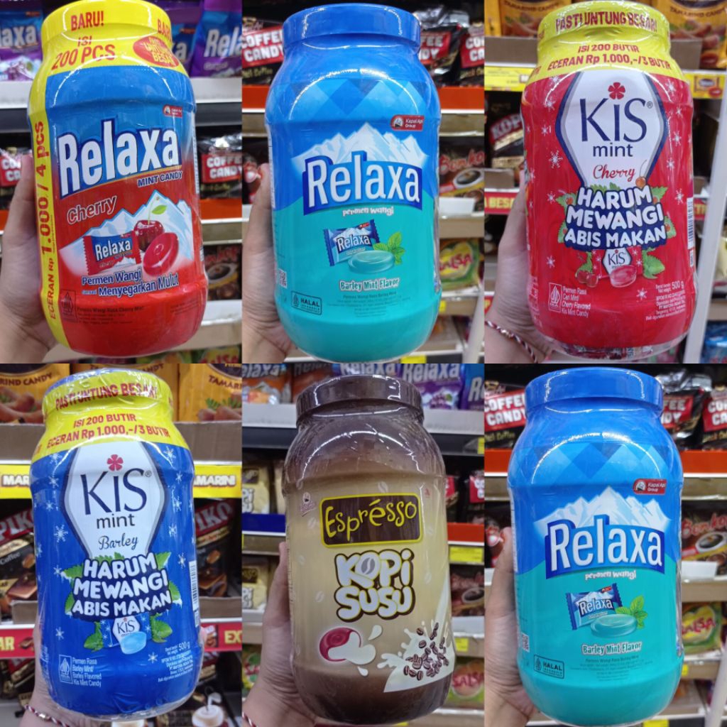 PERMEN TOPLES RELAXA | KISS | KOPIKO | YUPI | TAMARIN | MENTOS