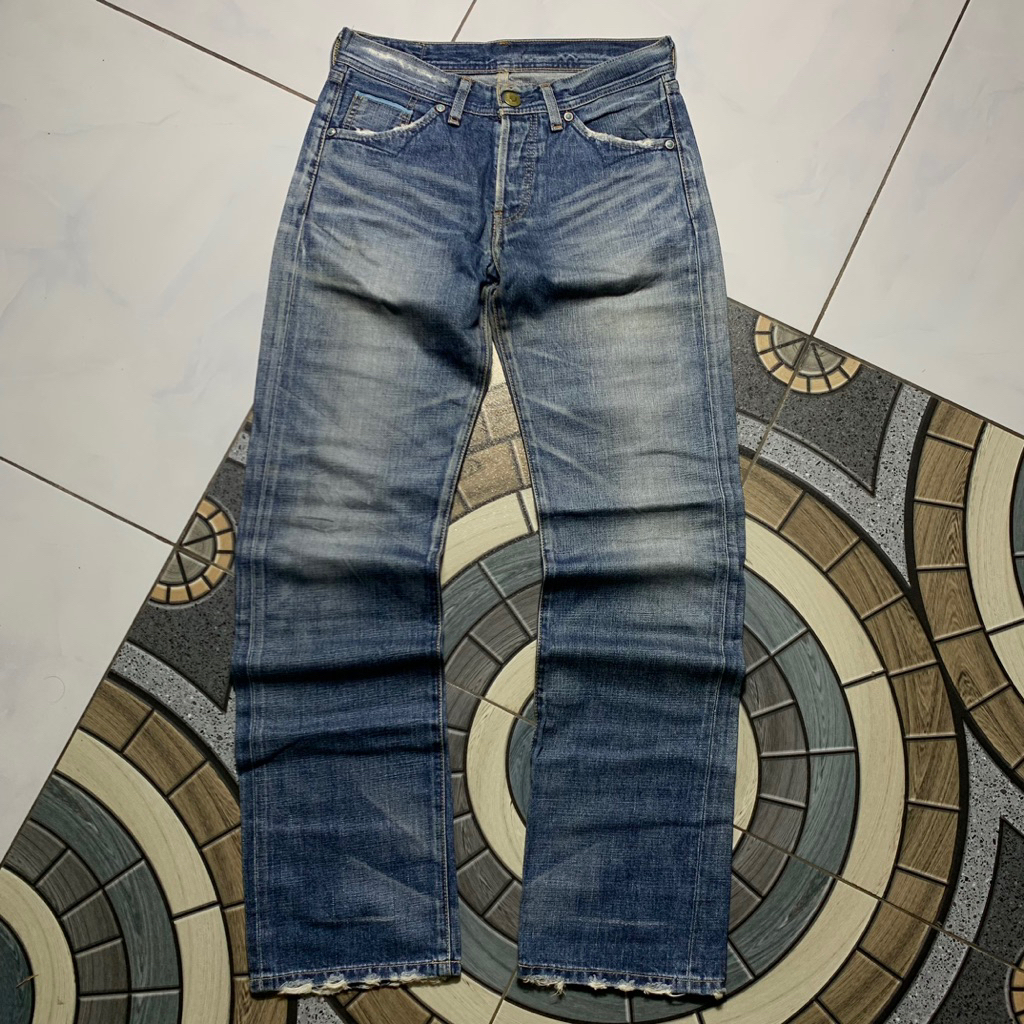 Vintage Longpants Pat May 1873 Selvedge Blue line size 28