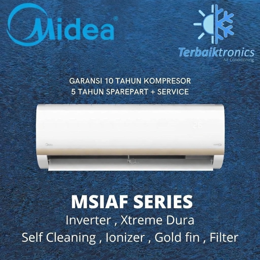 AC Midea Inverter 1/2 PK R32 MSIAF05CRDN2X / MSIAF 05 CRDN2X