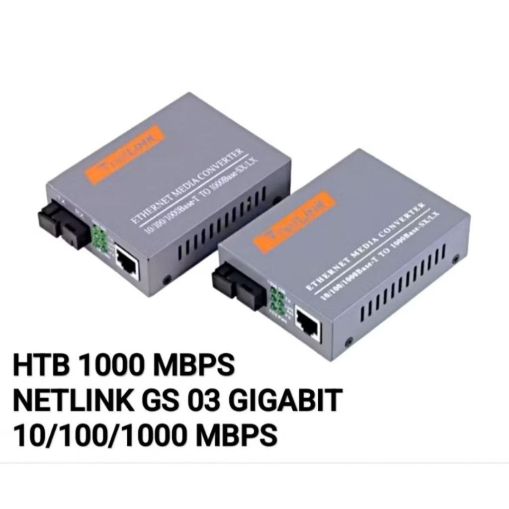 Netlink HTB-GS-03 Gigabit Media Converter Satu Pasang AB 1000 Mbps