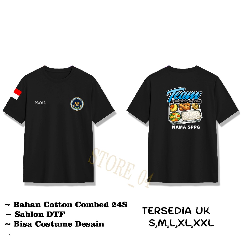 Kaos BGN SPPG Team Permorsian | Kaos Komunitas BGN SPPG | Bahan Cotton Combed Premium