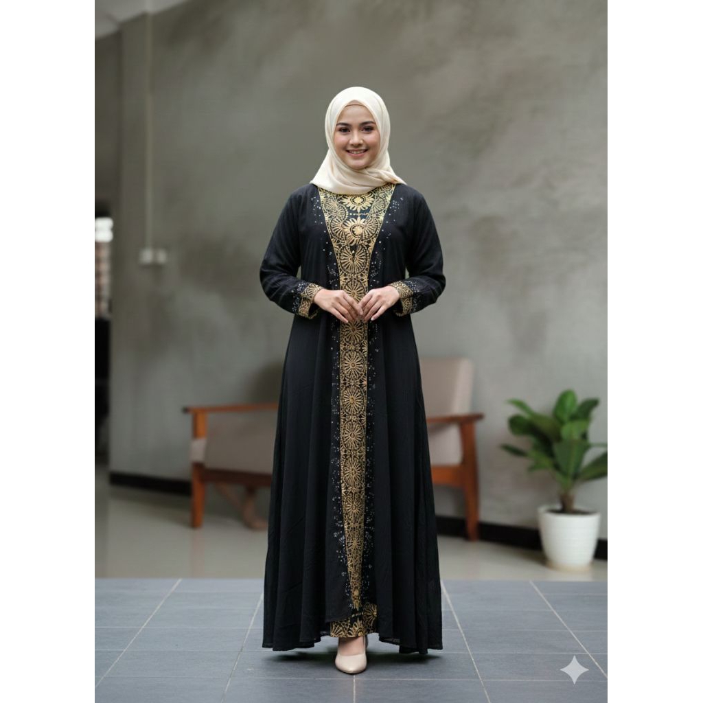 Gamis Ceruty Mix Brokat Premium