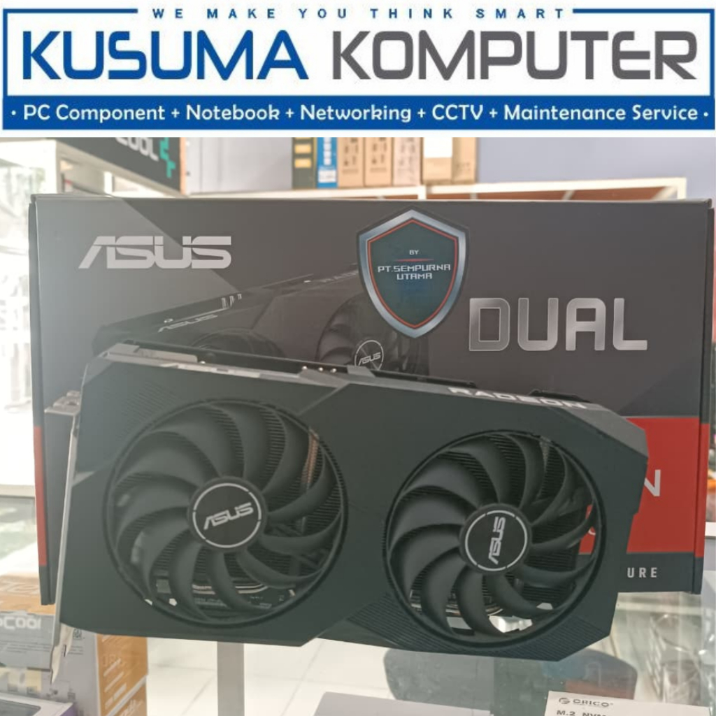 VGA Radeon Asus Dual RX 6600 RX6600 8GB DDR6 Bekas, Garansi 2027