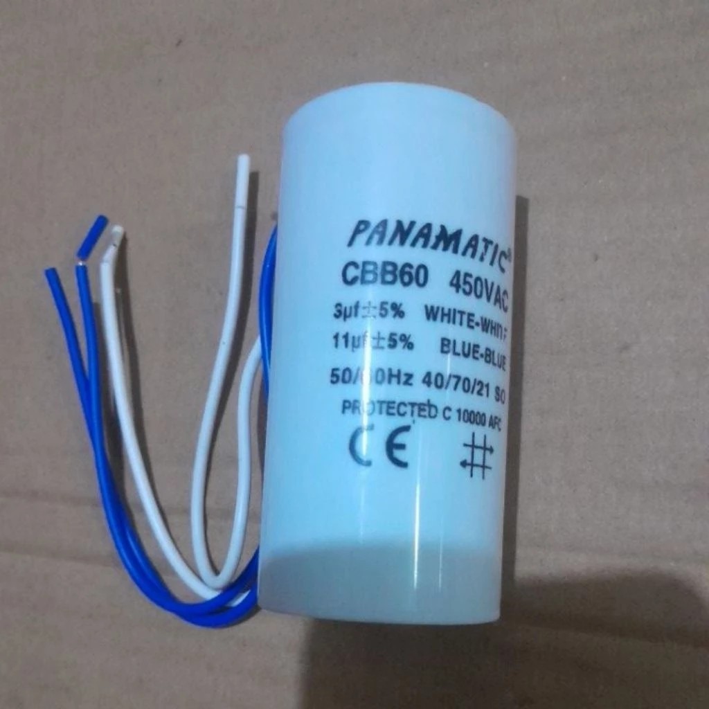 KAPASITOR MESIN CUCI 2TABUNG CBB60 11+3UF PANAMATIC