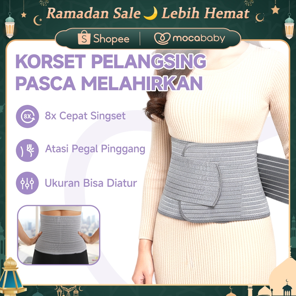 TERMURAH Mocababy Korset Postpartum Bamboo-Korset Melahirkan Normal-Korset Bamboo Pasca Melahirkan