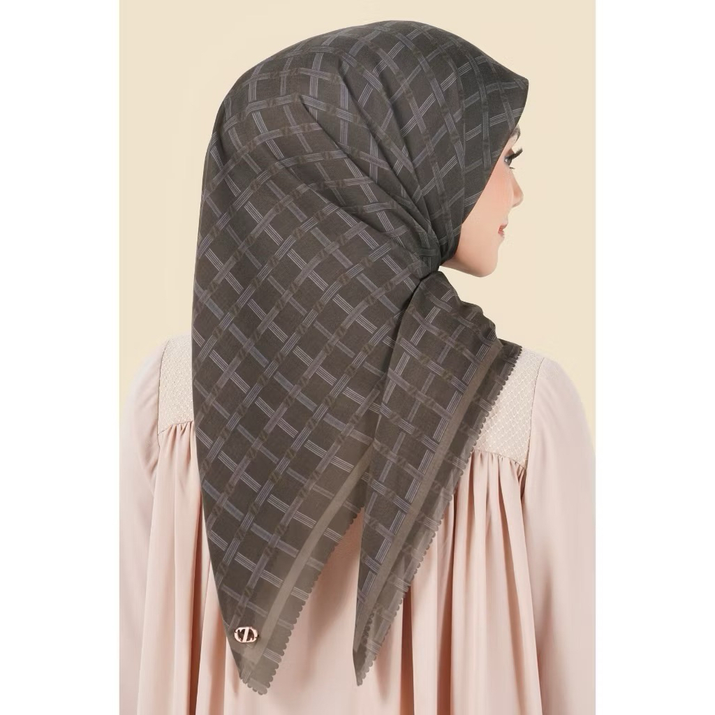 ZYTADELIA MONOGRAM DIORAMA SADERA SCARVES COFFEE NEW BOX