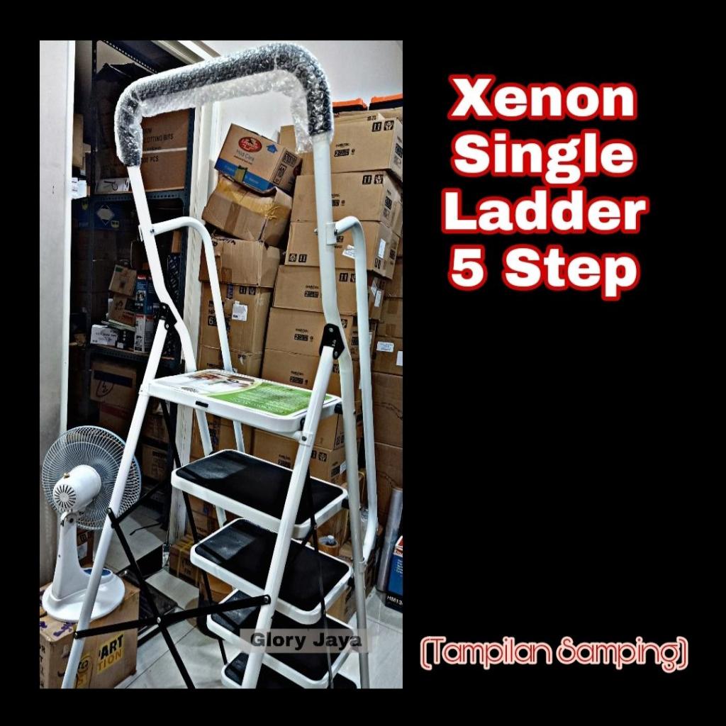 Tangga Rumah Lipat + Handle 4 Step , 5 Step Xenon - Tangga Rumah Ada Pegangan