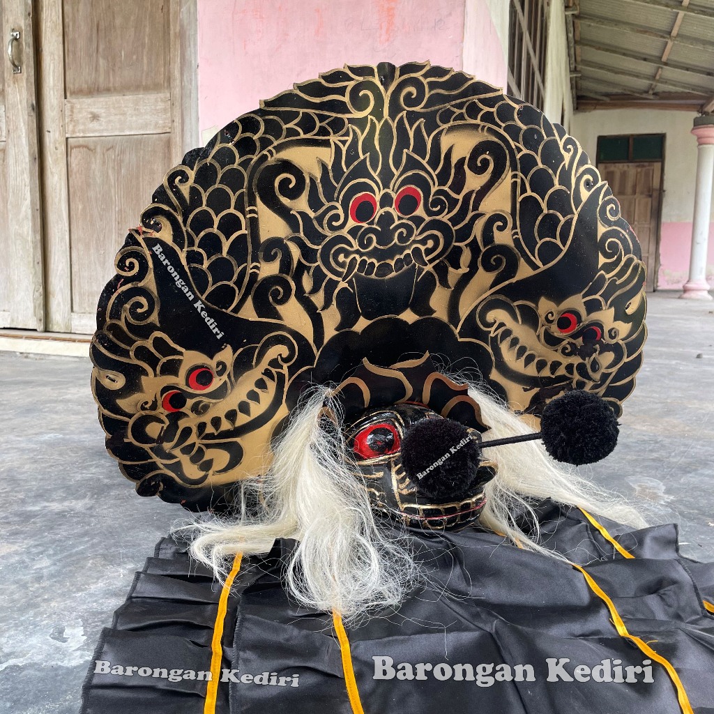 Barongan Kediri Barongan Jaliteng Kayu Waru Asli Ukuran 18 Free Sungut
