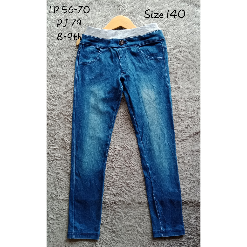 Celana denim stretchy slimfit premium 7-8th No merek