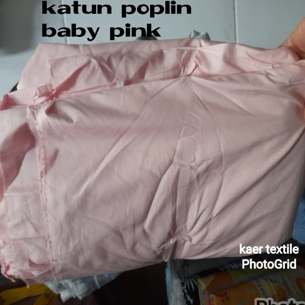 kain katun poplin jepang pink dan blue
