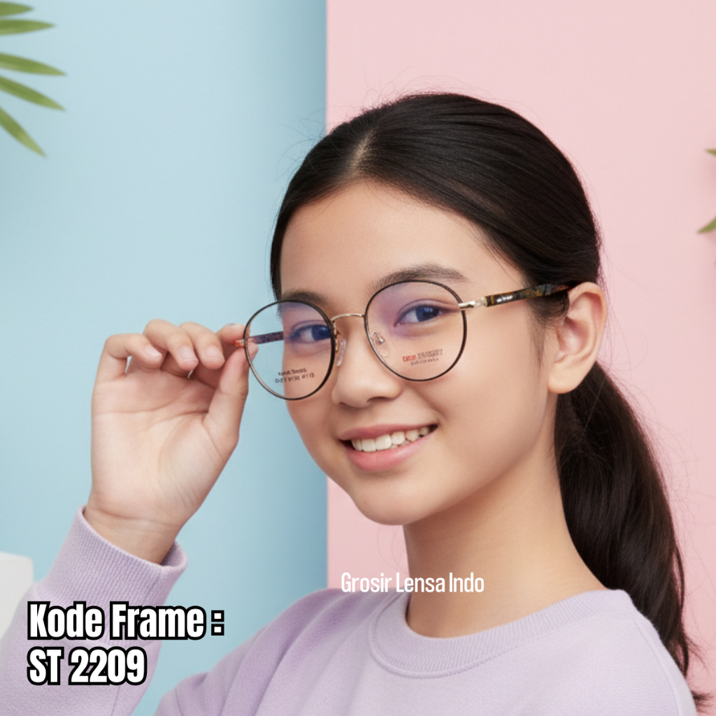 FRAME KACAMATA PRIA/WANITA TITANIUM 2209 LEBAR FRAME 131MM