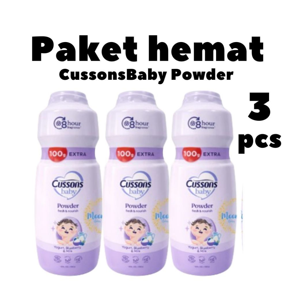 [PAKET HEMAT 3PCS] Cussons Baby Powder Series /Bedak Bayi Cusson/Melembabkan/Lembut/Bedak Tabur Anak