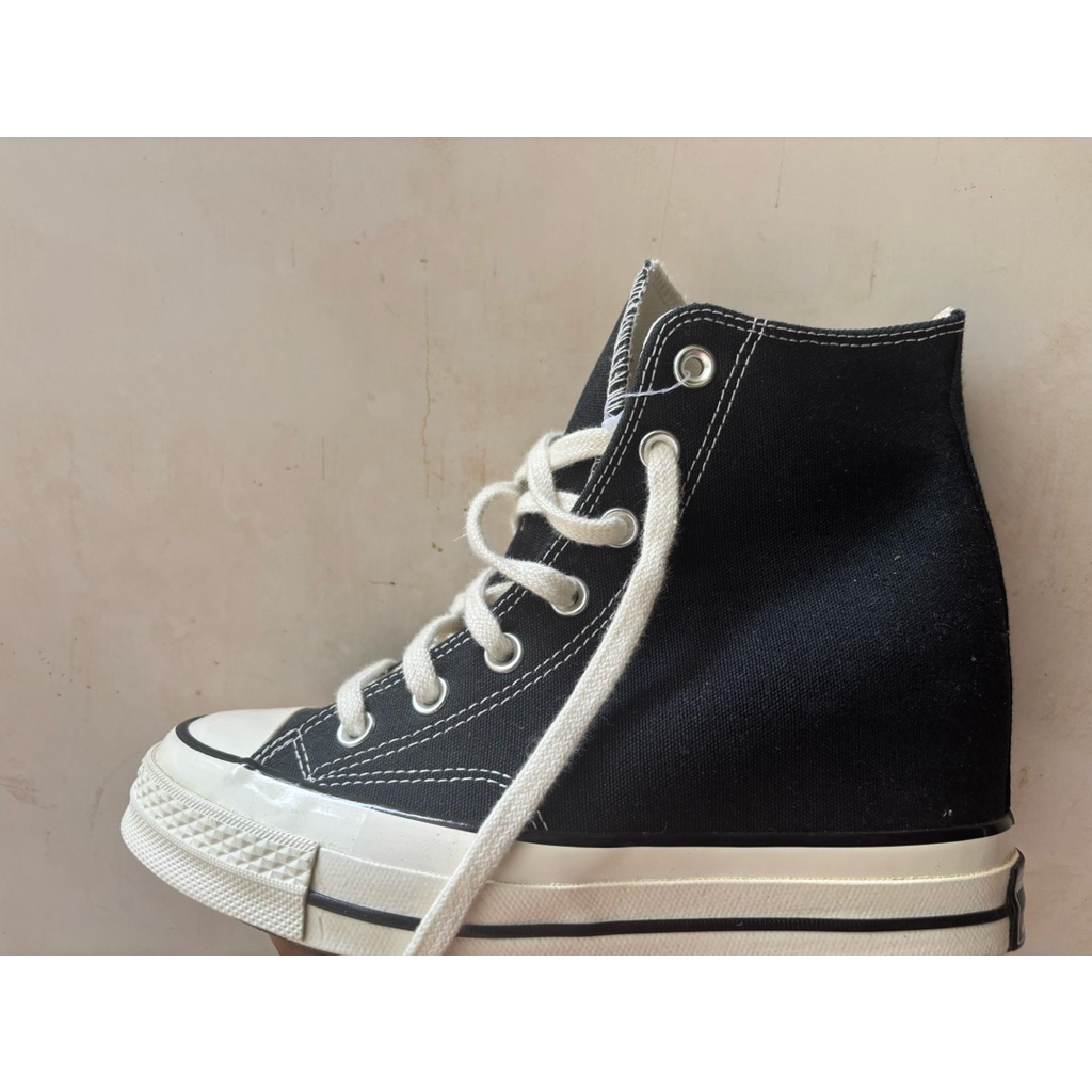 sepatu converse Black White 70s Wedge