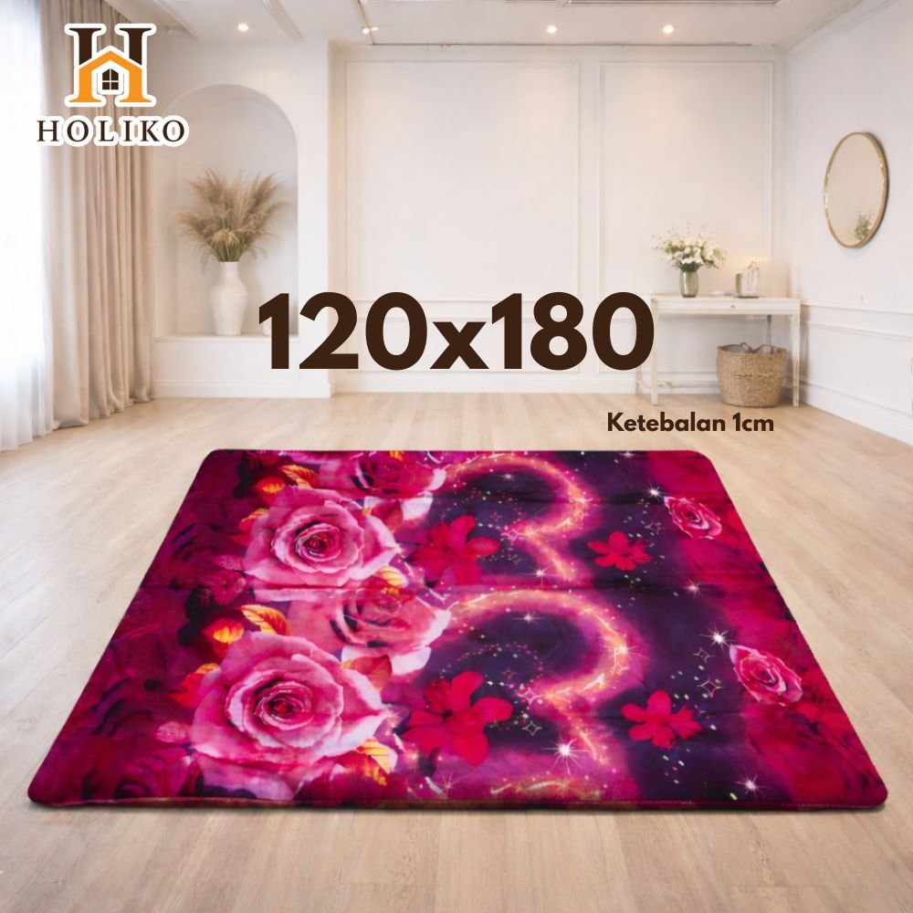 [HOLIKO] Karpet Busa Malaysia 120x180 Polyester Full Emboss