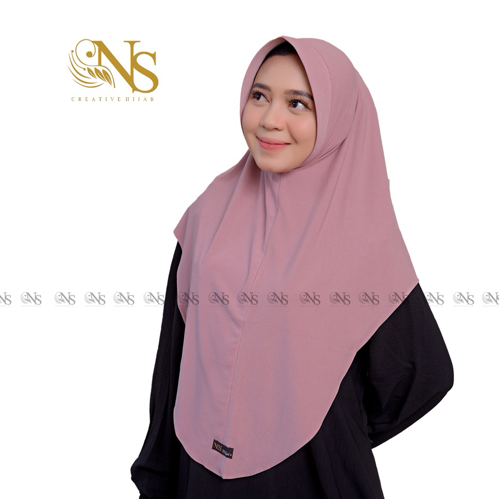 (PET STANDAR )Hijab Bergo Instan pet antem jersey premium by Ns hijab