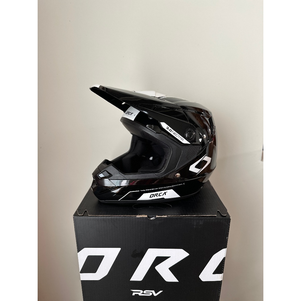 RSV HELM ORCA NECTAR 3.0 BLACK HITAM 2026 TERBARU MOTOCROSS SUPERMOTO ORIGINAL