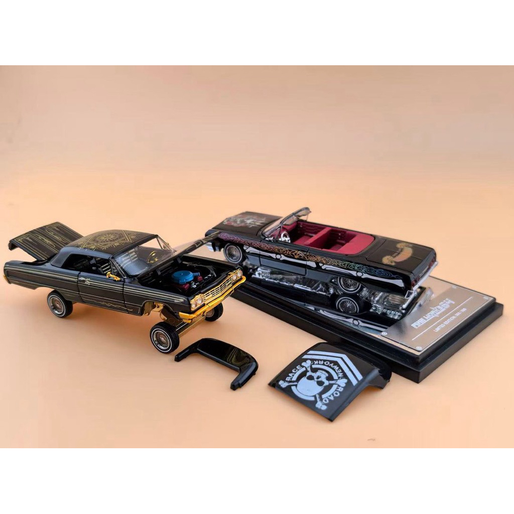 FINEWORKS64 CHEVROLET IMPALA Skull Livery Black Gold Livery