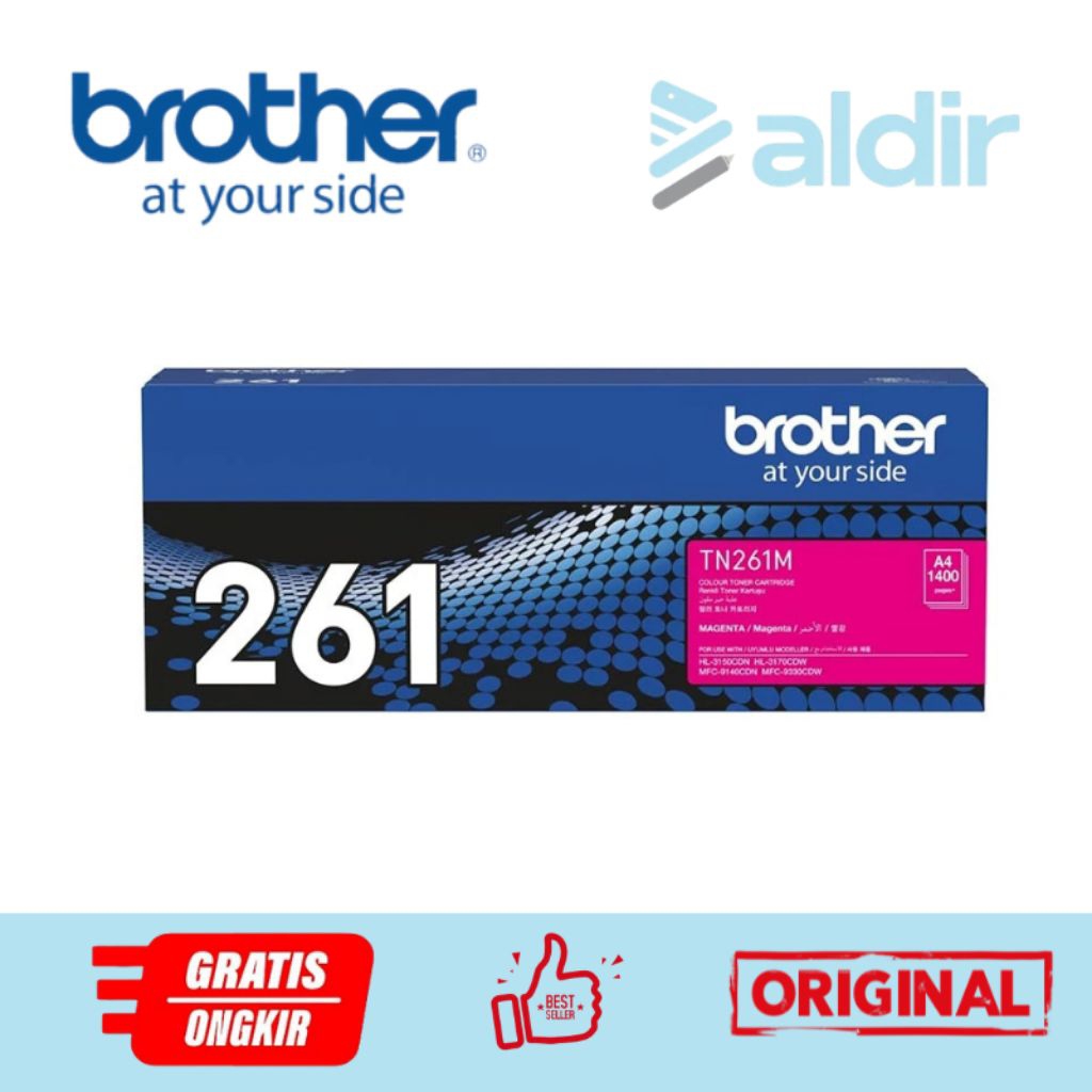 Toner Brother TN 261 C,M,Y,K Original HL-3150CDN, HL-3170CDW, MFC-9140CDN