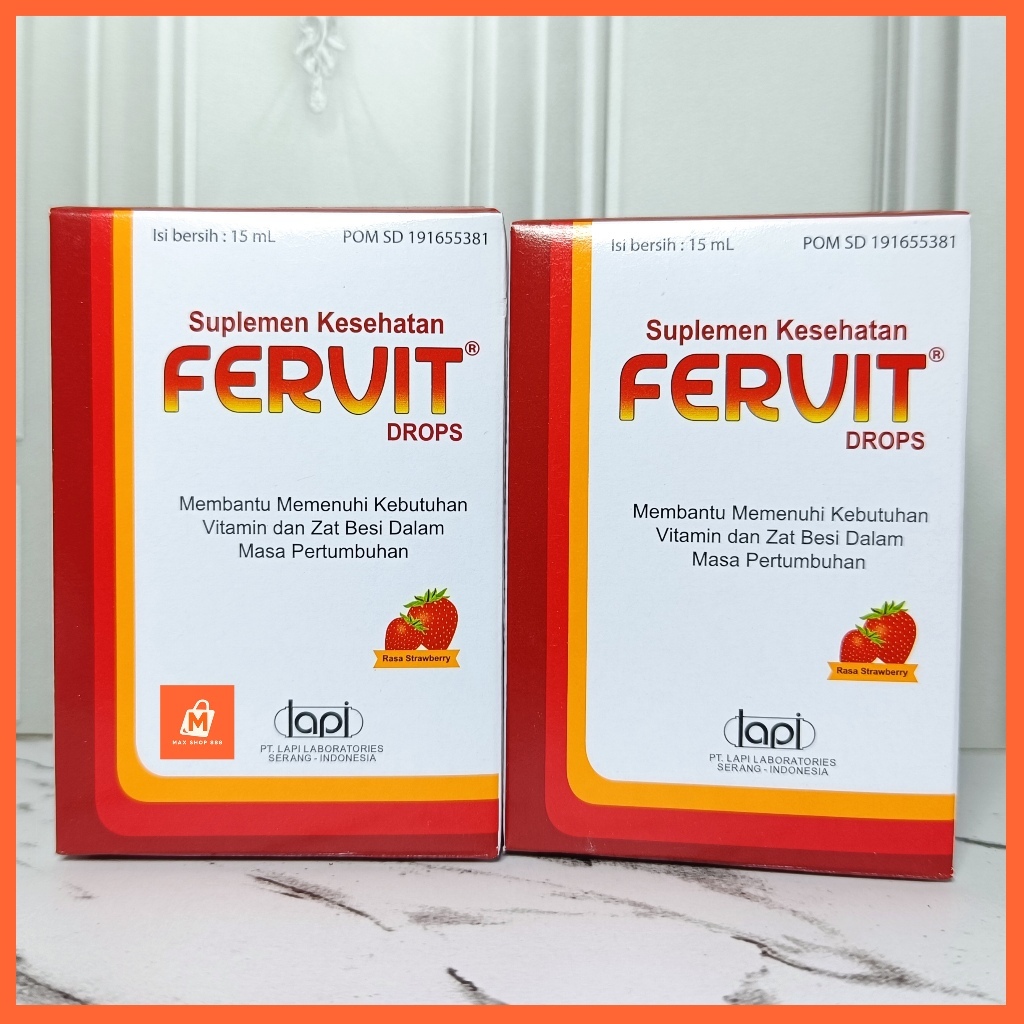 FERVIT DROP 15ML - Suplemen Zat Besi Anak & Bayi - Atasi Anemia Defisiensi Besi