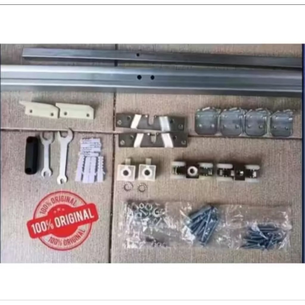 Rel pintu geser galvanis DEKSON ukuran 2 meter / rel sliding door DEKSON 100% Original