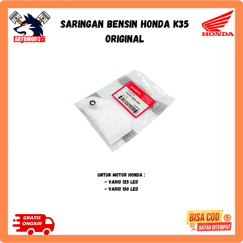 saringan bensin vario 150 - Filter  Bensin Honda Vario 125 LED K35 Original
