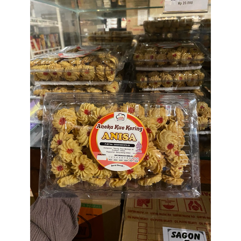 Kue Mawar/Mawar Kue Kering Kemasan Mika