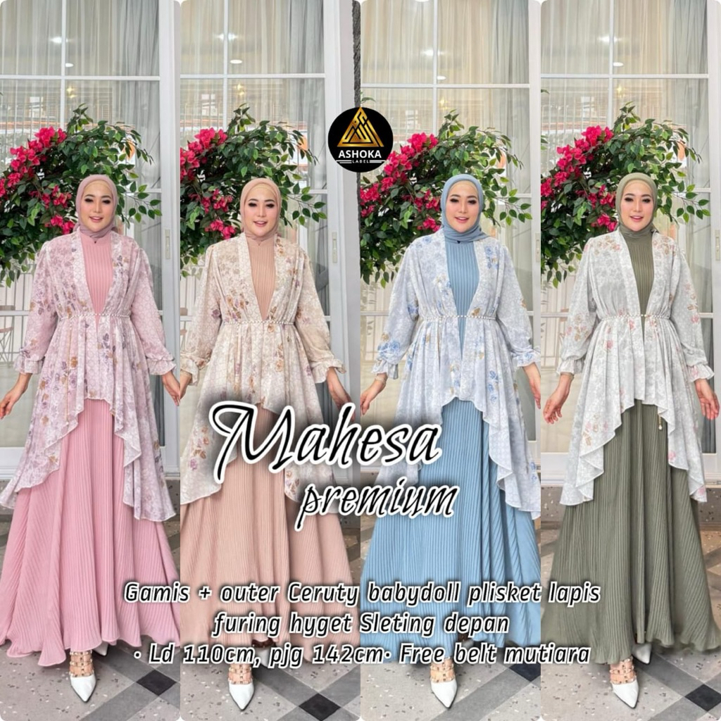 MAHESA SET DRESS / MAHESA INNER OUTER / MAHESA DRESS 2IN1 / MAHESA SET VIRAL KEKINIAN / MAHESA DRESS