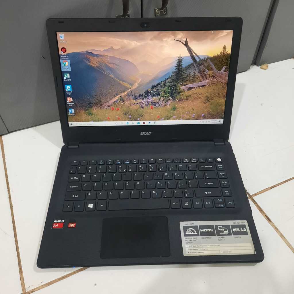 Jual Minus Laptop Acer Aspire ES1 421, Amd A4 - 6210, Ram 4/500Gb, Amd Radeon R3 Graphics, Gaming Ed